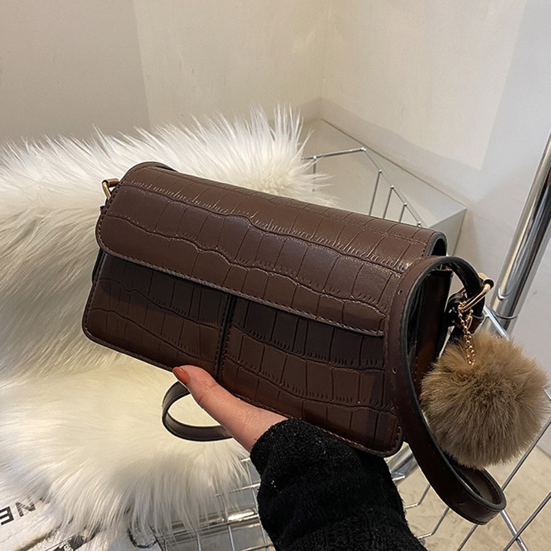 Túi Đeo Vai Họa Tiết Da Cá Sấu Phong Cách Âu Mỹ Cổ Điển Dành Cho Nữ