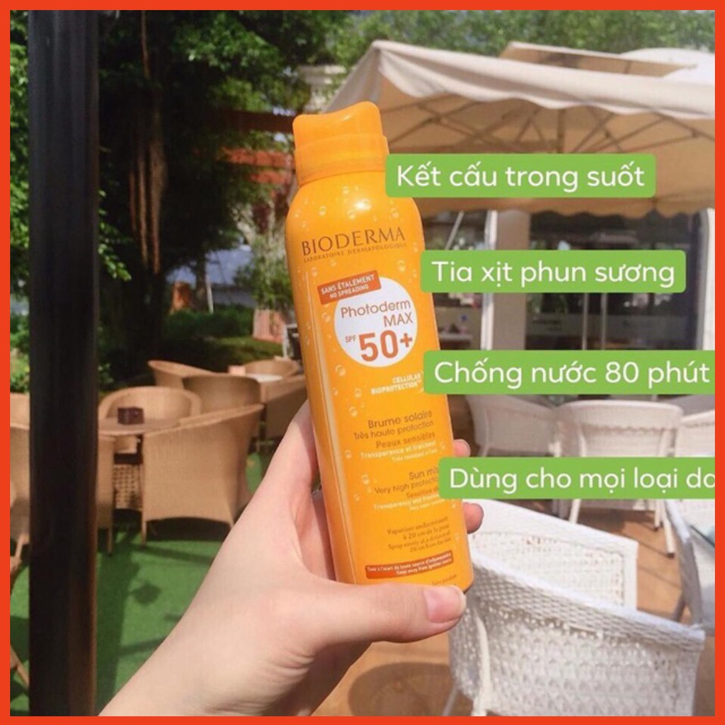 [CHÍNH HÃNG] Kem chống nắng Bioderma dạng xịt SPF50+