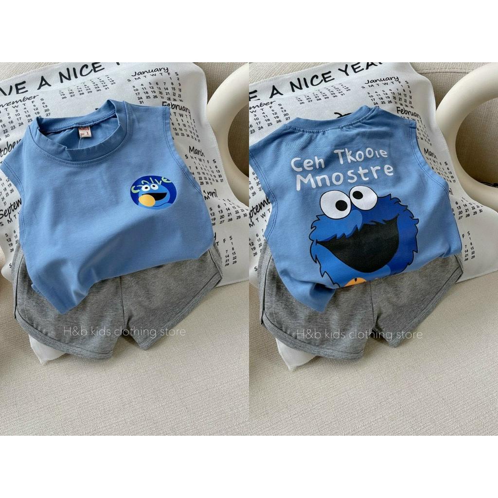 Giá Buôn Bộ Hè Ba Lỗ Sát Nách cho bé chất cotton loai 1 , 7_23 cân