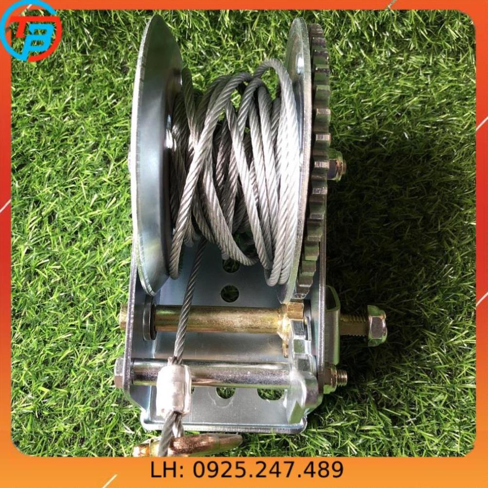 Tời quay tay 1200lbs-554kg CÁP THÉP Thái Bình Vina