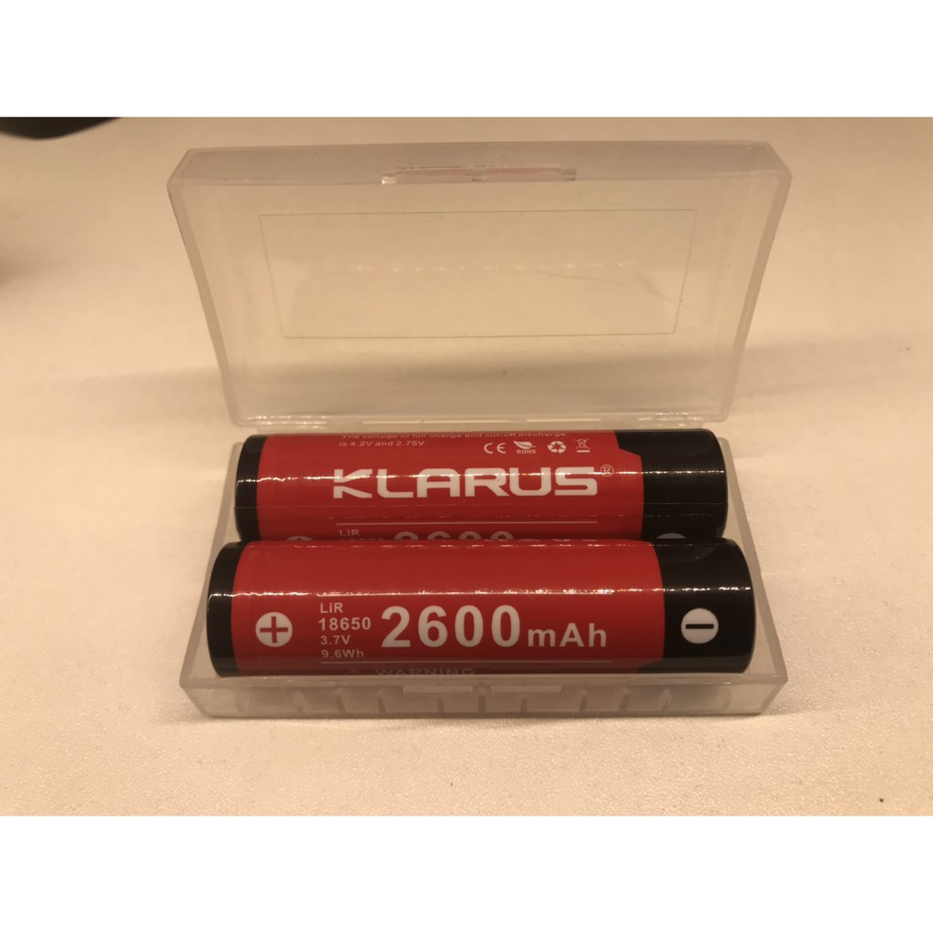 Pin sạc Klarus 18650 dung lượng 2600mAH có mạch bảo vệ