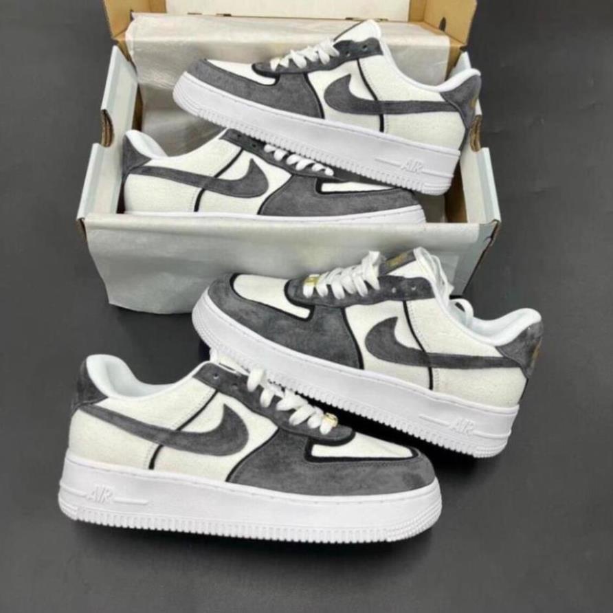 Giày Thể Thao Af1 xám lông chuột full Box