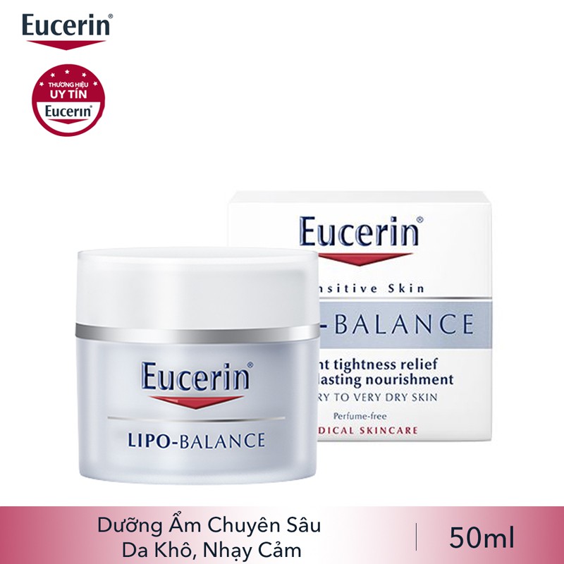 Eucerin Chính Hãng- Kem Dưỡng Ẩm Cho Da Khô Và Nhạy Cảm Eucerin Lipo Balance (50ml)