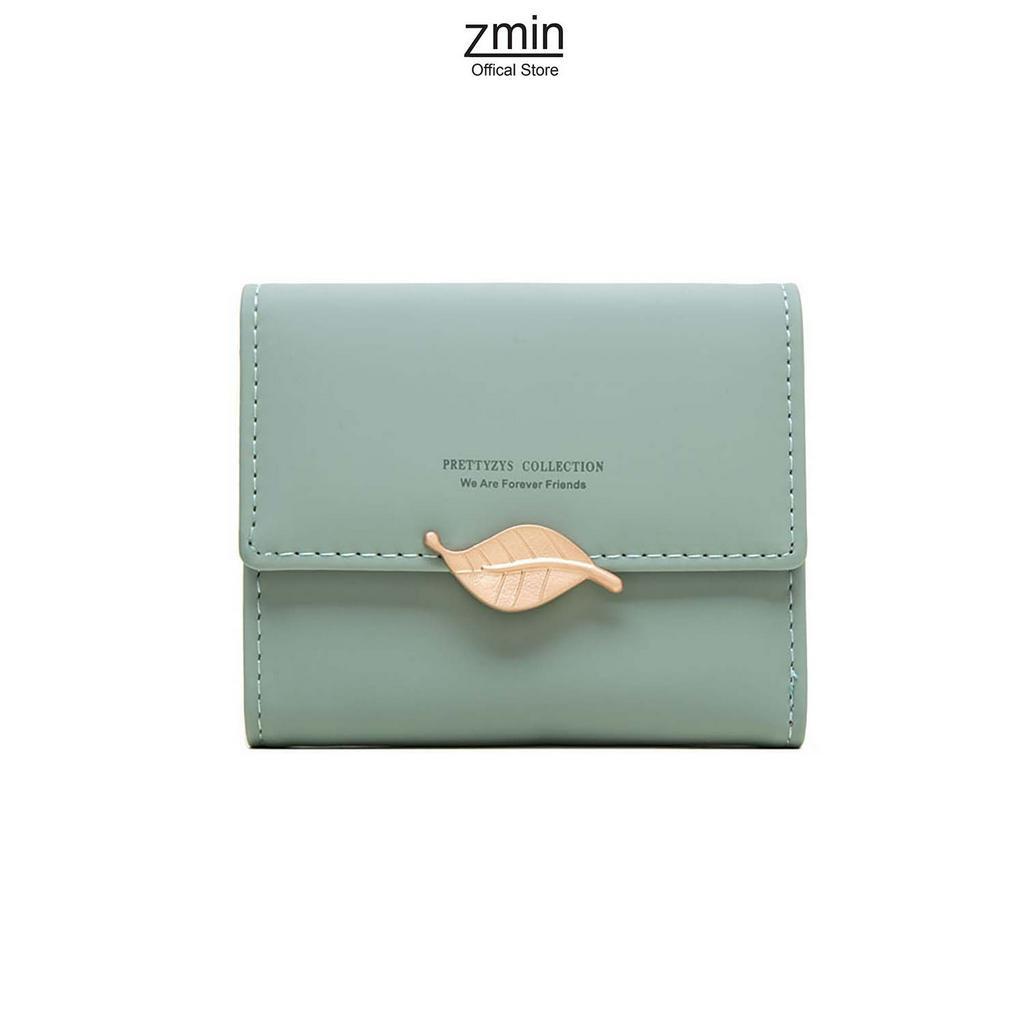 Ví bóp đựng tiền nữ mini cầm tay Zmin, chất liệu da PU cao cấp - V022