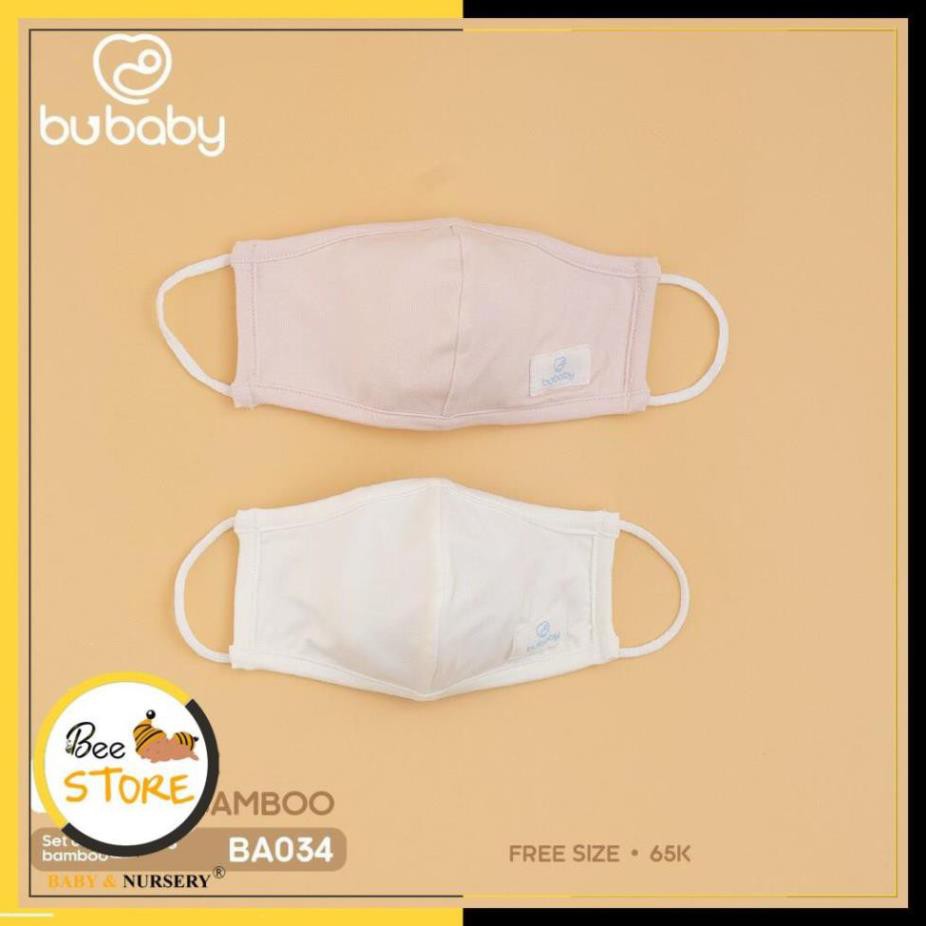 [BÁN LẺ GIÁ SỈ] Set 2 khẩu trang trẻ em sợi tre kháng khuẩn Bu Baby cho bé từ 1-6 tuổi