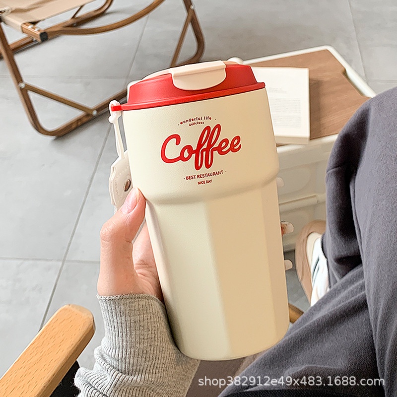 Cốc giữ nhiệt coffee 500ml, bình nước cao cấp, bình đựng nước giữ nhiệt 6-12 giờ, inox 304 không rỉ