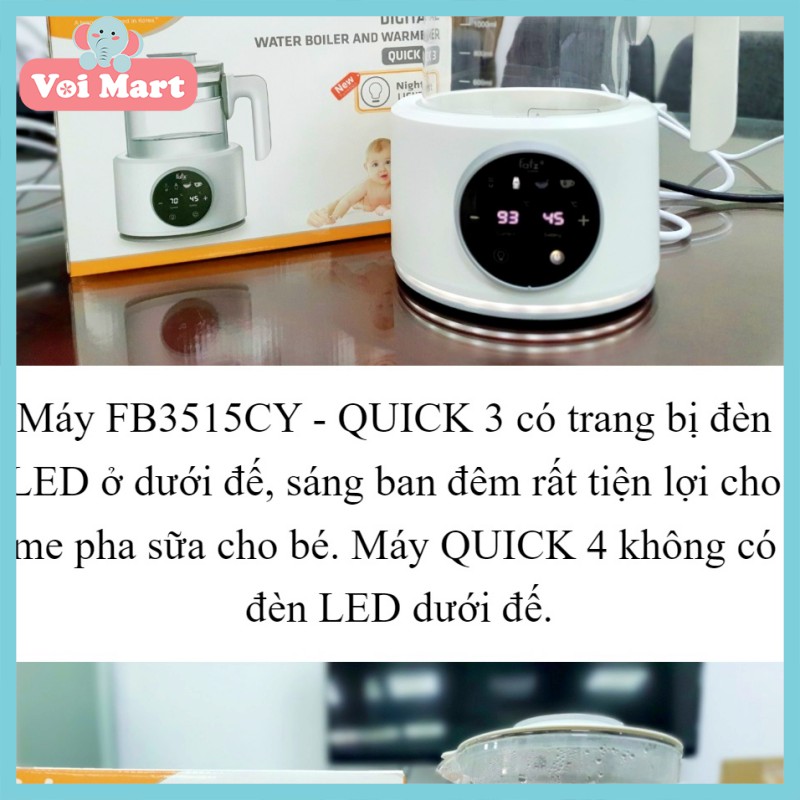 ✔️CHÍNH HÃNG ✔️MÁY ĐUN VÀ HÂM NƯỚC PHA SỮA ĐIỆN TỬ CHÍNH HÃNG FATZ BABY - QUICK 3 - FB3515CY