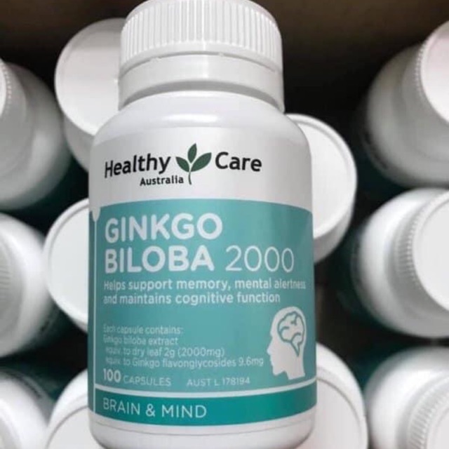 Ginkgo Biloba 2000mg,Viên uống bổ não, Lọ 100 vien mẫu mới ...