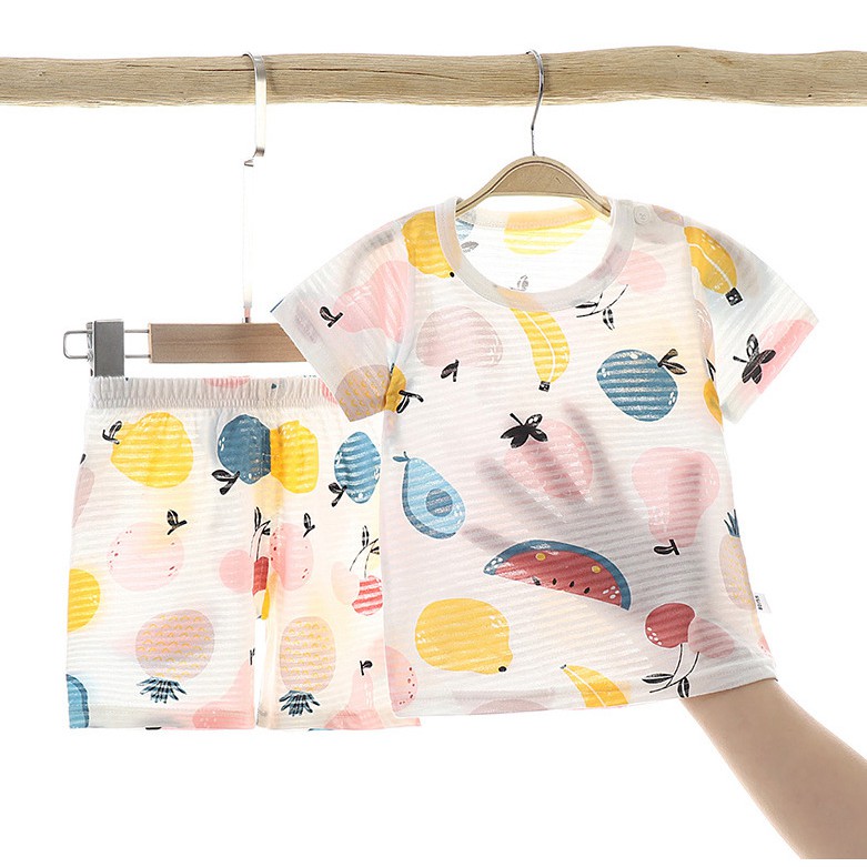 SuSi - Đồ bộ tay ngắn vải cotton sợi tre thoáng mát, mềm mịn dành cho bé