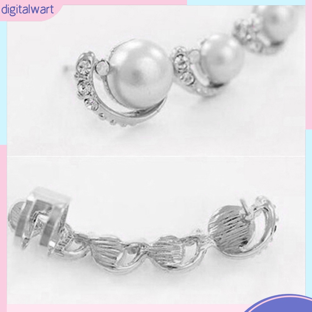 Khuyên tai trái đơn phối đá quý ngọc trai nhân tạo sang trọng dành cho nữ