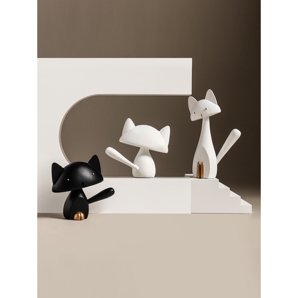 Tượng Decor hình mèo sang trọng, dễ thương