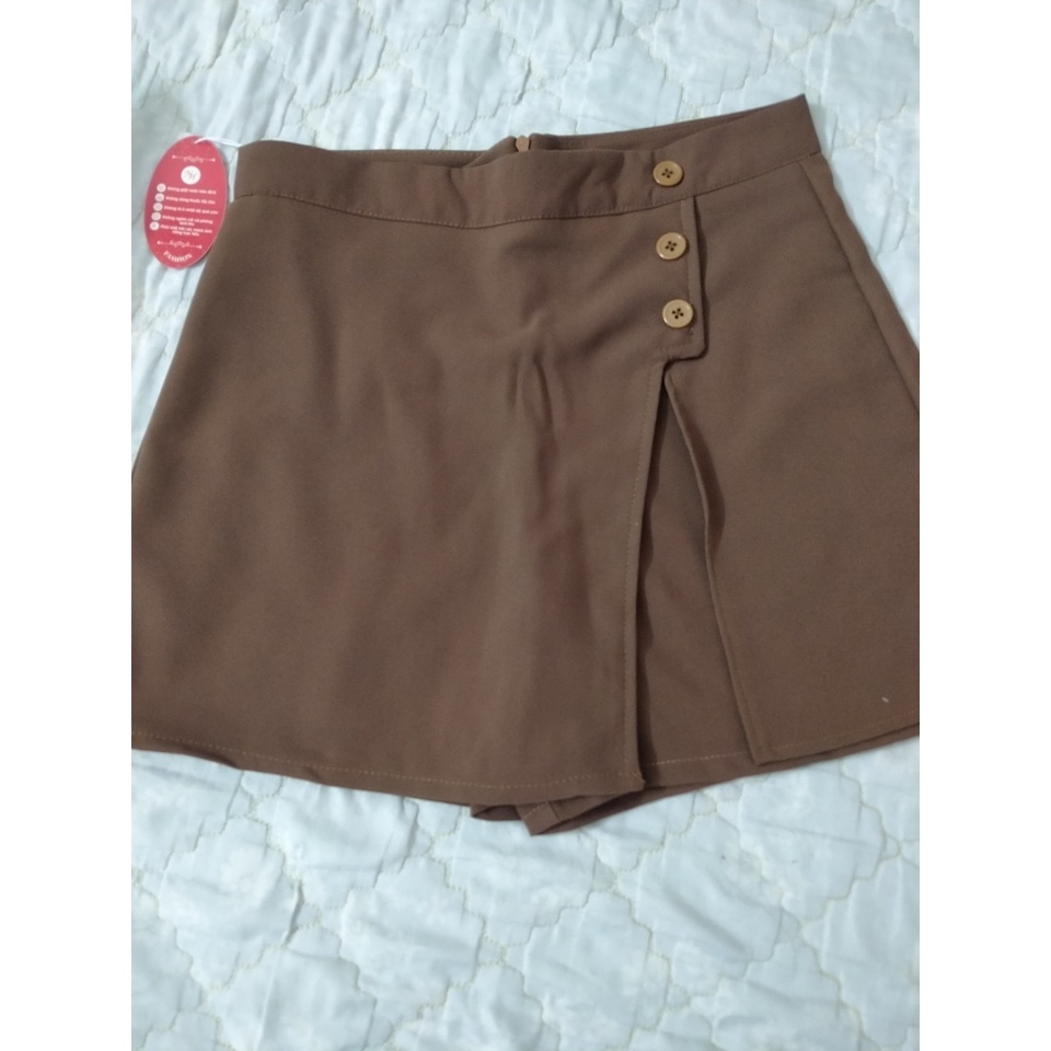 Quần Giả Váy Vạt Lệch chất vải tuyết mưa vitex dày dặn ảnh thật mã 064