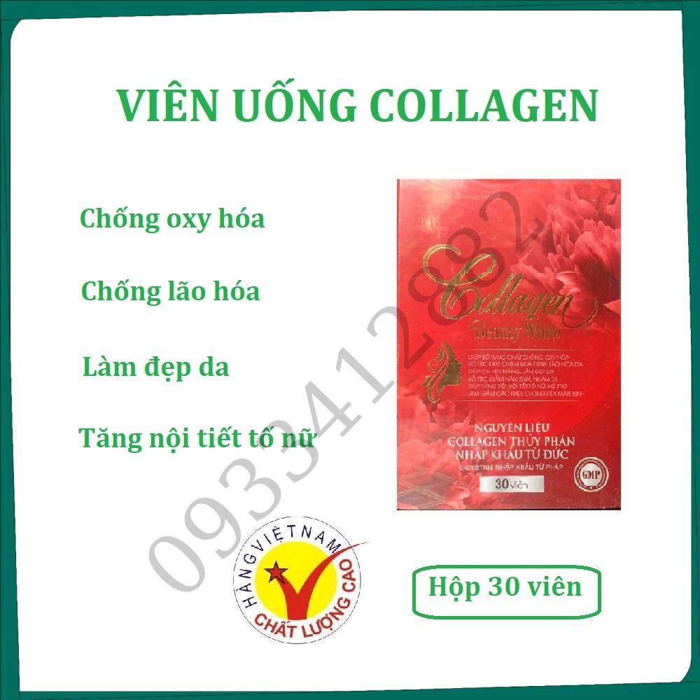 Viên uống Collagen Beauty White hộp 30 viên giúp làm đẹp da, chống lão hóa, tăng nội tiết tố cho chị em - Chính hãng