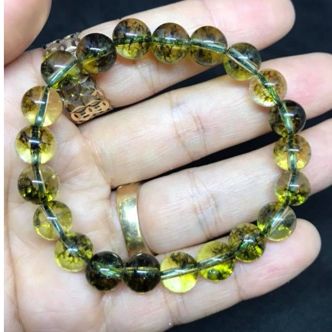 VÒNG TAY ƯU LINH XANH RÊU 8LY