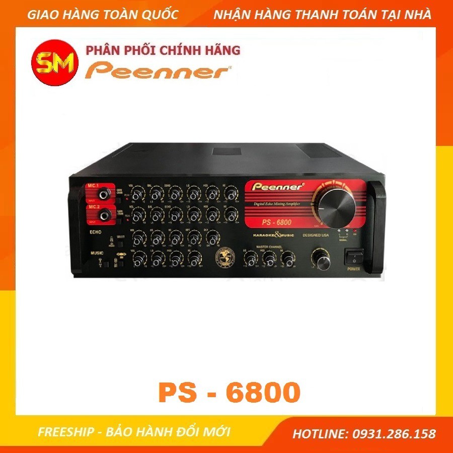 [xả kho] Amply Karaoke PEENNER PS-6800 Ampli nghe nhạc Gia đình PS6800 - Hàng chính hãng Amplifier