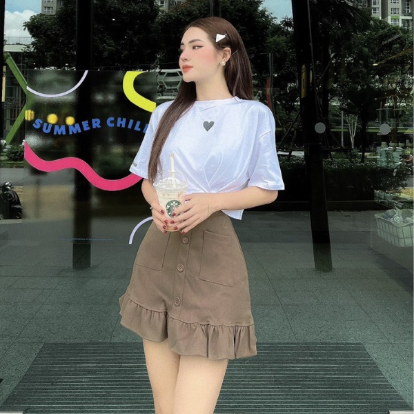 Sét Áo Thun Chân Váy Nỉ