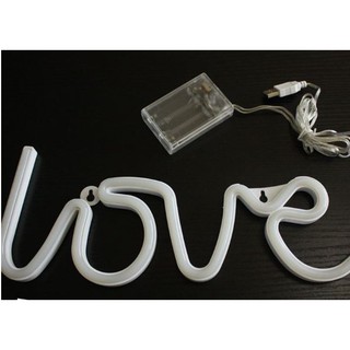 Đèn LED Uốn Tạo Chữ LOVE Màu Hồng / Vàng / Đỏ - Neon light Decor Trang Trí Phòng Ngủ