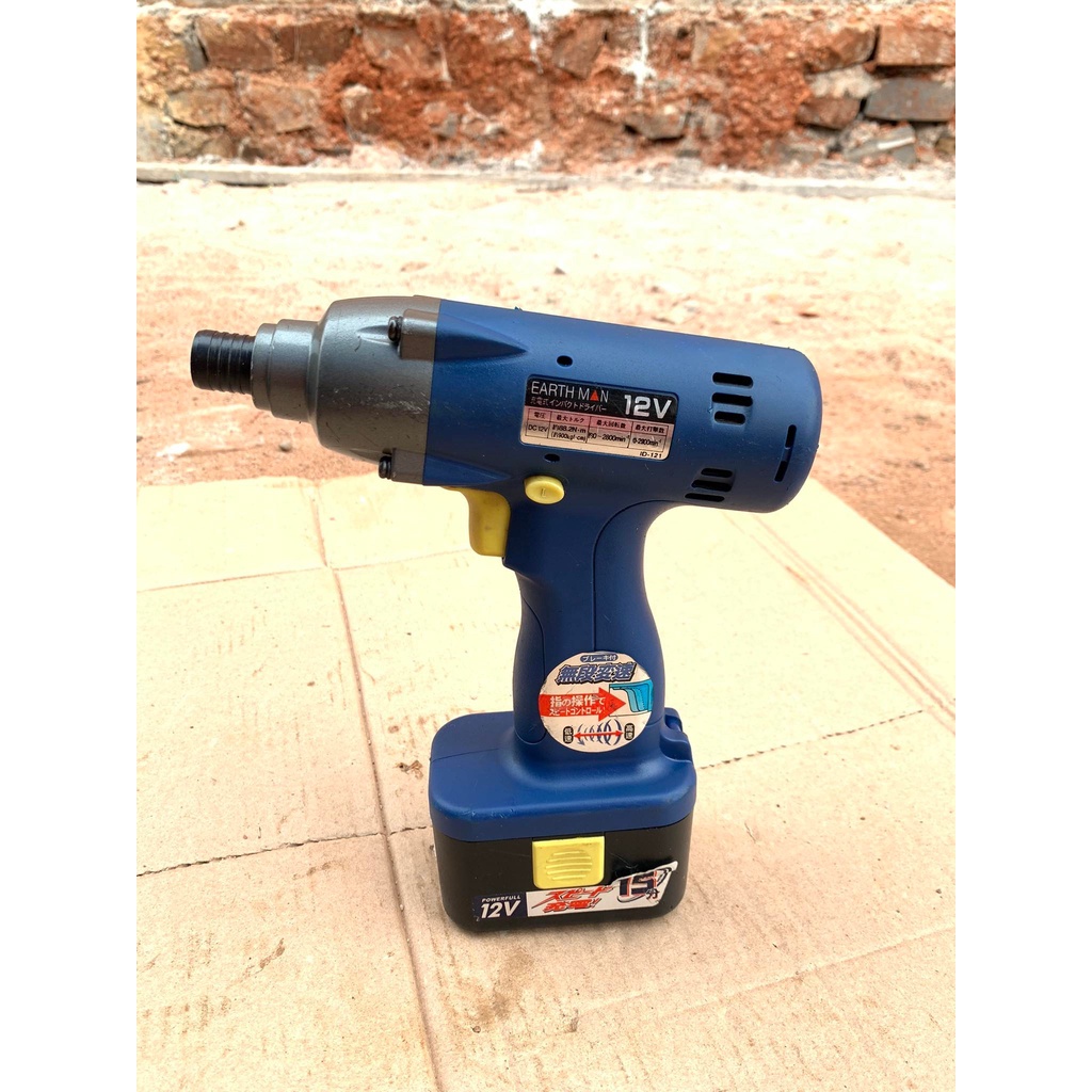 Thân máy bắn vít EARTH MAN 12V và vỏ pin (máy bao sống ,về tự độ pin)