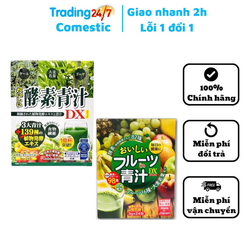 Date 2024 Bột nước ép các loại rau củ , trái cây tổng hợp dành cho người ít ăn rau củ quả Nhật Bản