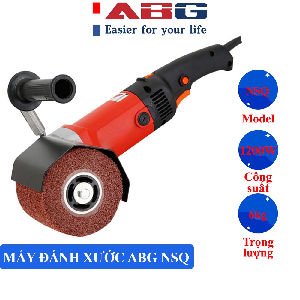 Máy đánh xước inox ABG công suất lớn 1200W, đánh bóng sản phẩm, làm xước, phẳng bề mặt