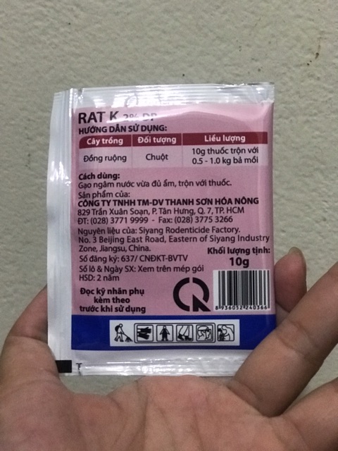 Combo 5 gói thuốc chuột Rat K
