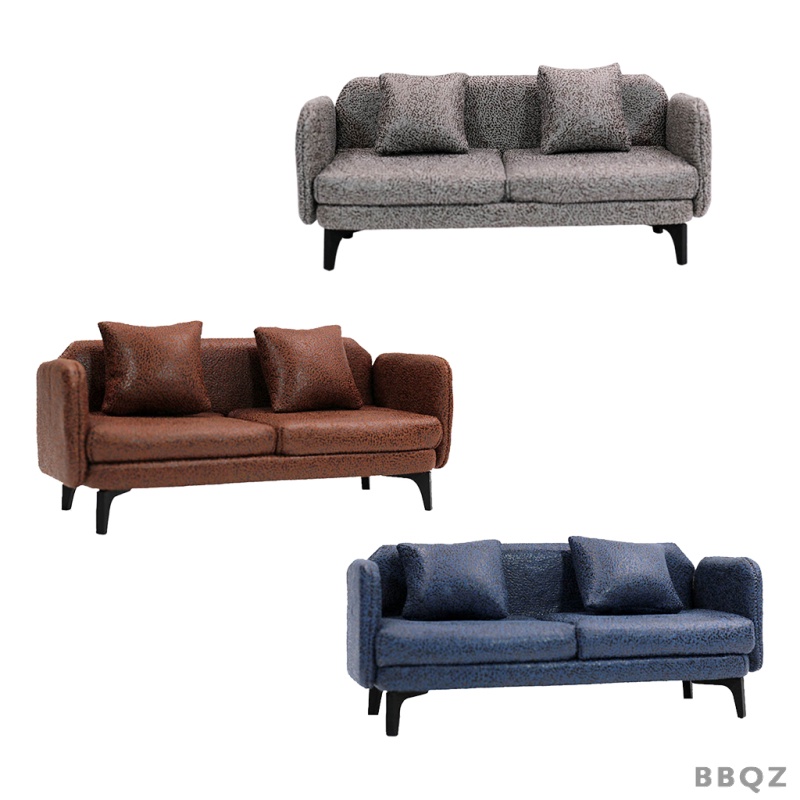 Đệm Lót Ghế Sofa Da PU Phong Cách Bắc Âu 1: 12 Trang Trí Nhà Búp Bê Bbqz01