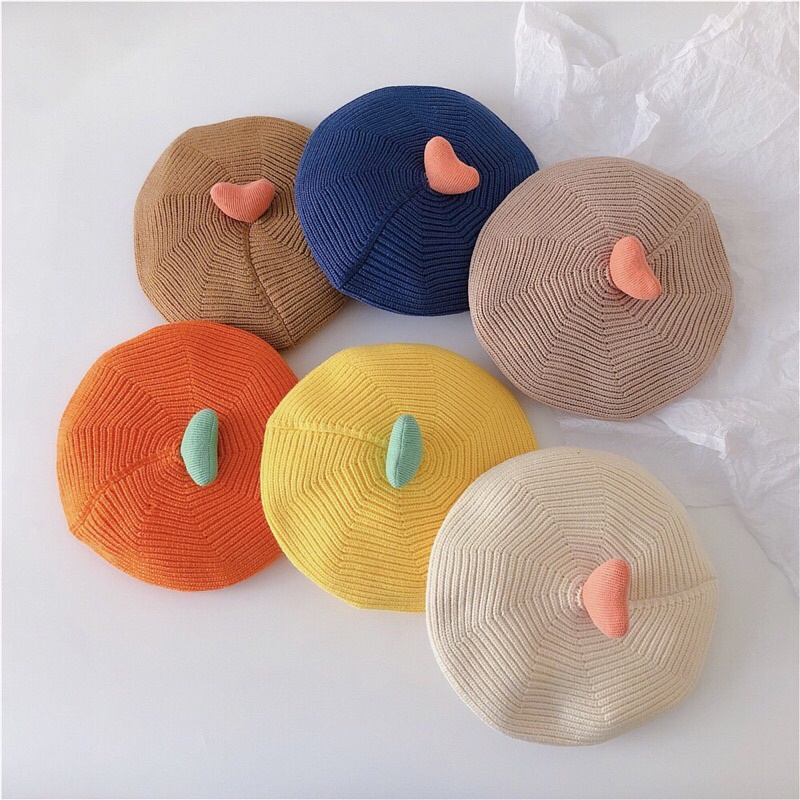 Mũ len tim nồi cho bé 10-36 tháng chất len đẹp