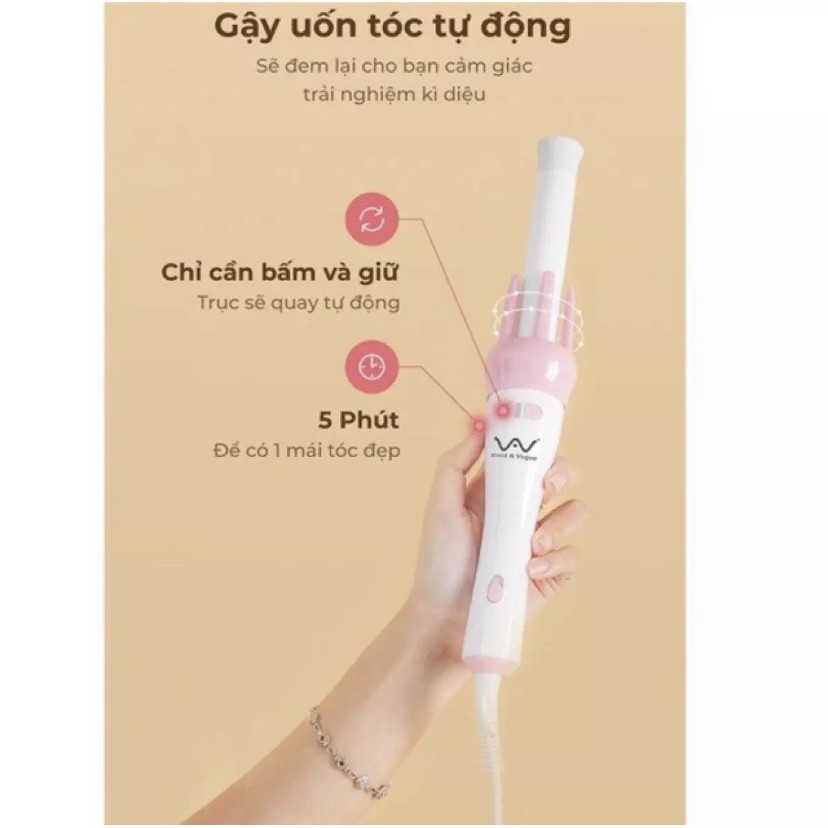 Máy Uốn Xoăn Tóc Xoay Tự Động 360 Vivid Vogue.