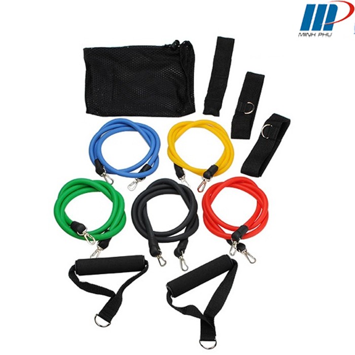 Bộ dây tập thể lực 5 màu ✅ Dụng cụ tập thẩm mỹ cho phòng GYM