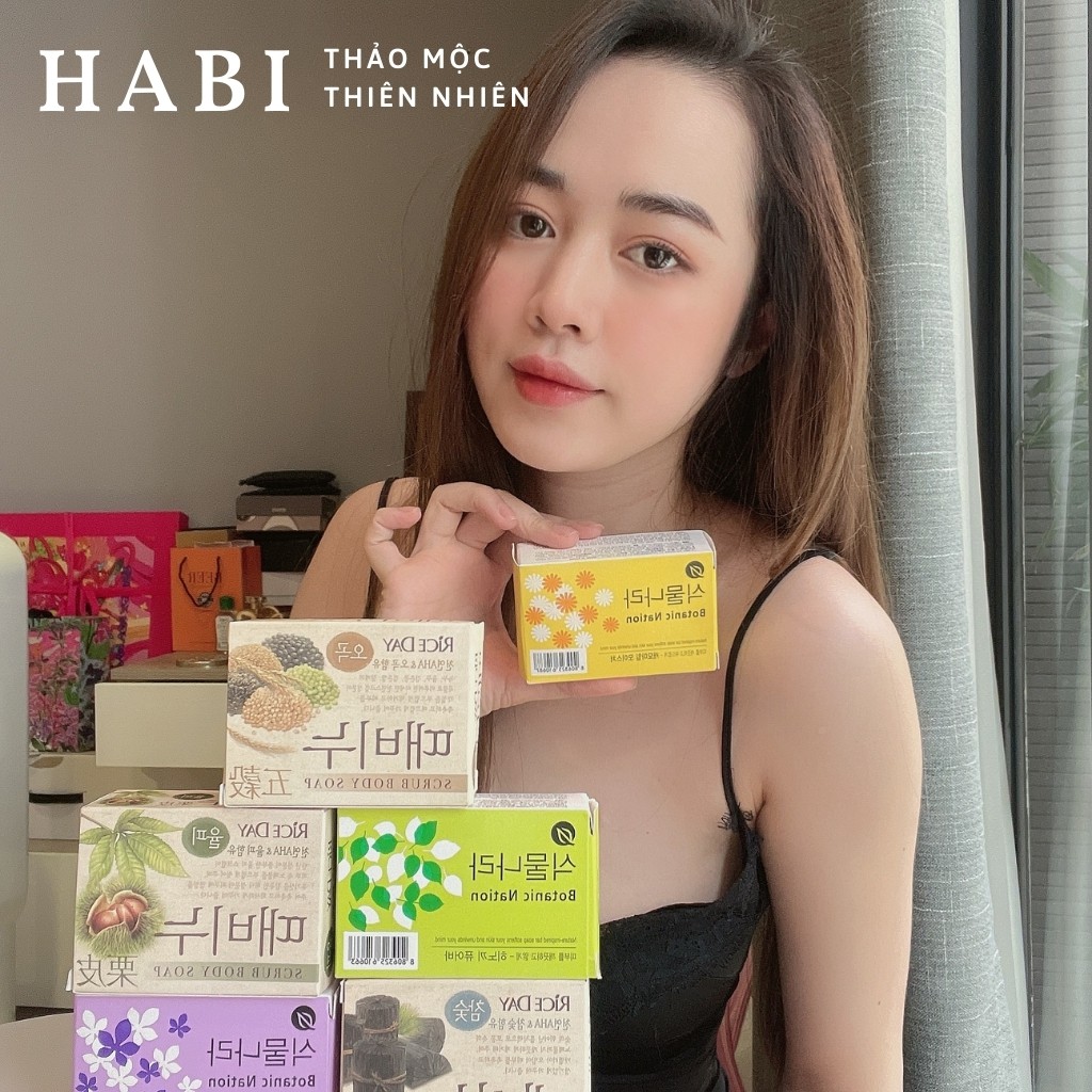 Xà phòng tắm thảo dược Hàn Quốc chiết xuất dầu hạt dẻ, Soap trắng da, ngừa mụn, chống lão hóa 100g | BigBuy360 - bigbuy360.vn