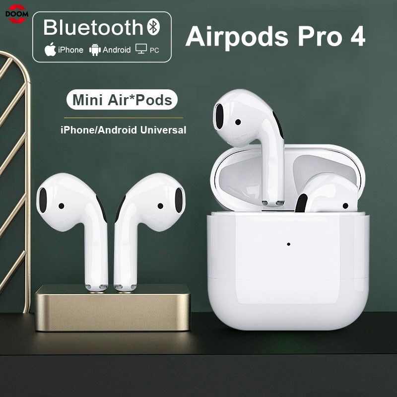 TWS Tai Nghe Bluetooth Hay-Tai Nghe Không Dây InPods Pro4 Cho Điện Thoại/Máy Tính/Laptop 【Doom】