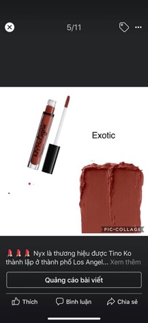 SON NYX USA ( HÀNG CHÍNH HÃNG MỸ)