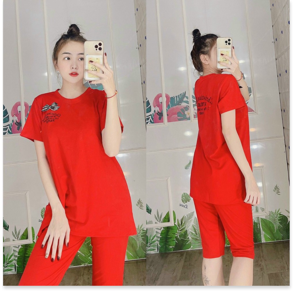 SET ĐỒ BỘ THUN NỮ,THIẾT KẾ HỌA TIẾT XINH XẮN,CHẤT LIỆU VÃI CO GIẢN 4C  THỜI TRANG KME.STORE