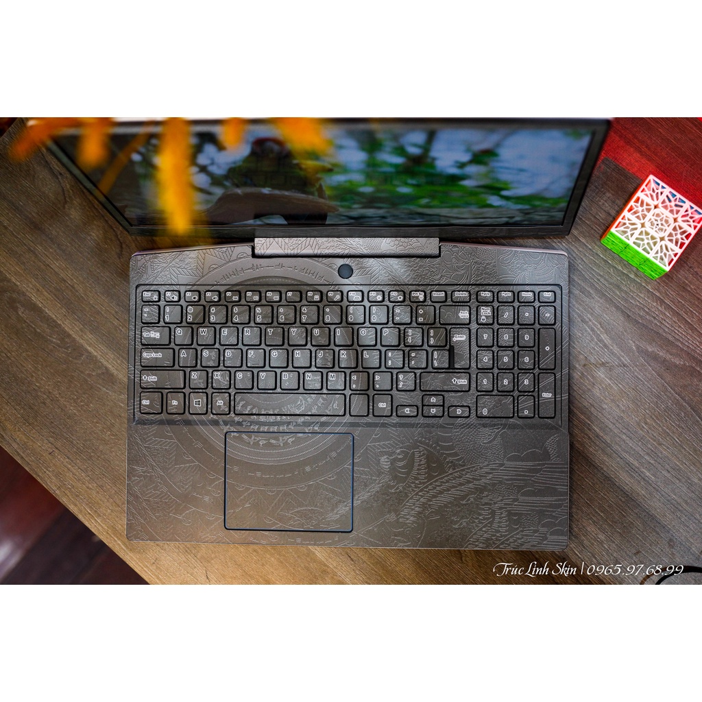 Skin dán laptop mẫu trống đồng xám xanh