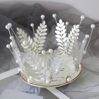 Vương miện Lá trang trí bánh kem, phụ kiện bánh sinh nhật, phụ kiện tóc, phụ kiện chụp nail