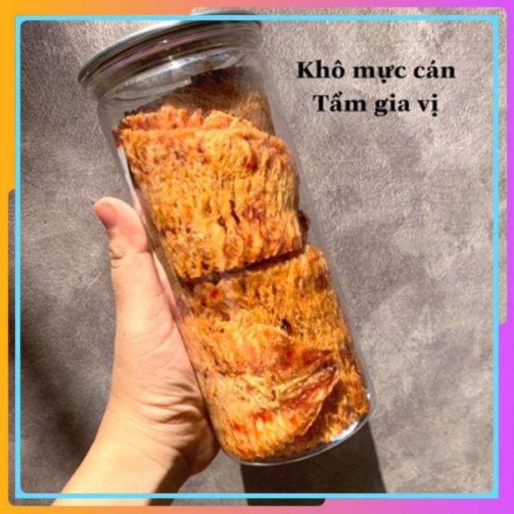 [550gr- Sạch 100%] Mực cán nguyên con, mực tẩm nguyên miếng, Khô mực miếng tẩm gia vị- Đặc sản Vũng Tàu