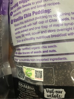 [ Tem Chuẩn] Hạt Chia Organic Absolute Úc Nhập Khẩu Chính Hãng