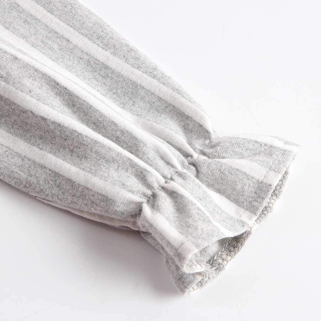 Áo Liền Quần Sanlutoz Họa Tiết Kẻ Sọc Tay Dài Cho Em Bé