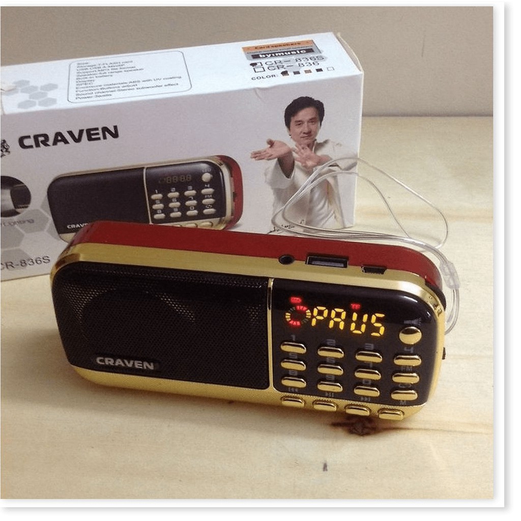 Loa nghe nhạc radio Craven 836s thẻ nhớ và FM!!!!!