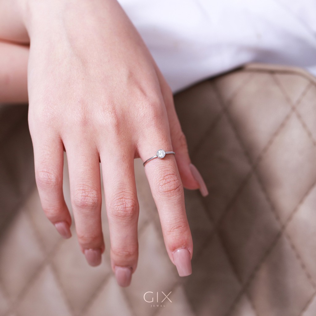 Nhẫn bạc S925 đá CZ cao cấp minimalist Gix Jewel N24