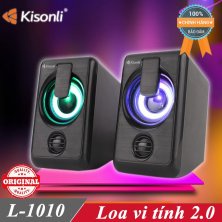 Loa Máy Tính Kisonli A606 Công Suất 6W Chất Liệu Nhựa ABS Đầu Vào 3.5 Dùng Nguồn USB 5V Loa Vi Tính BH 6 Tháng