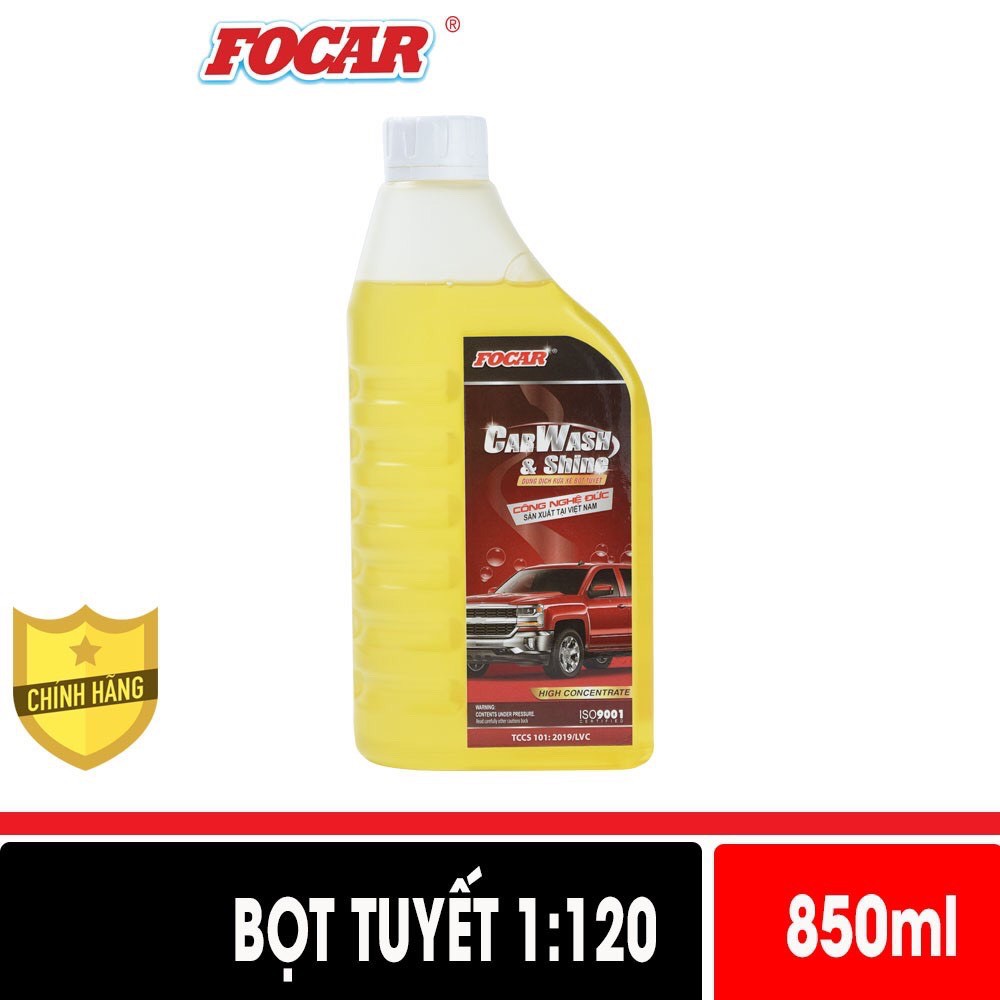 Dung dịch rửa xe bọt tuyết Focar Car Wash & Shine 850ml - Otocare247