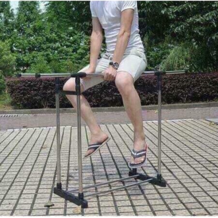 Cây Phơi Đồ Inox Thông Minh Gấp Gọn, Giàn Phơi Quần Áo Có Bánh Xe