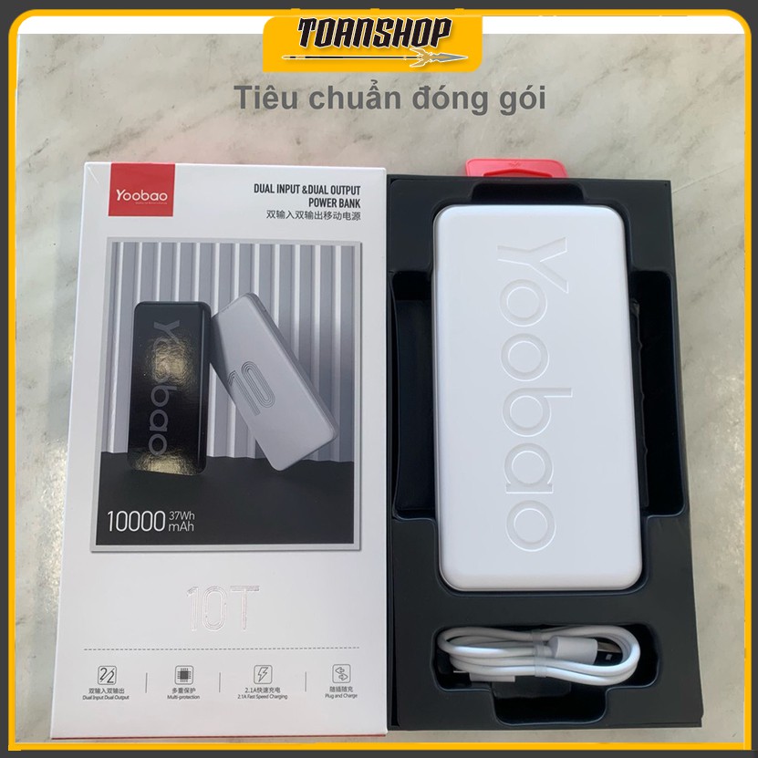 Sạc dự phòng 10.000mAh P10T YOOBAO- HÀNG CHÍNH HÃNG BẢO HÀNH 12 THÁNG