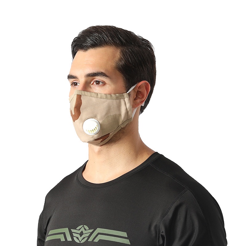 Outdoor Camouflage Cycling Mask Cotton Sports Dustproof Valve Mask