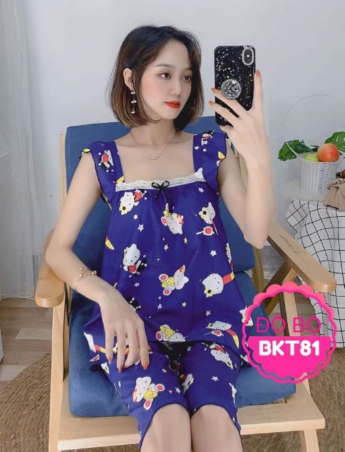 Đồ bộ kitty lửng tay cánh tiên