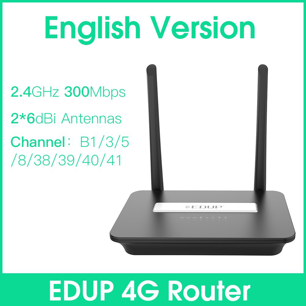 [HÀNG CÓ SẴN] Bộ Phát Wifi 4G Edup R102-N9522 Chuẩn N300 tốc độ 300mpbs