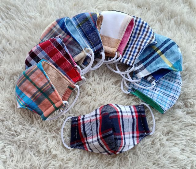 Khẩu trang vải cotton cao cấp mẫu sọc bé 1-3 tuổi
