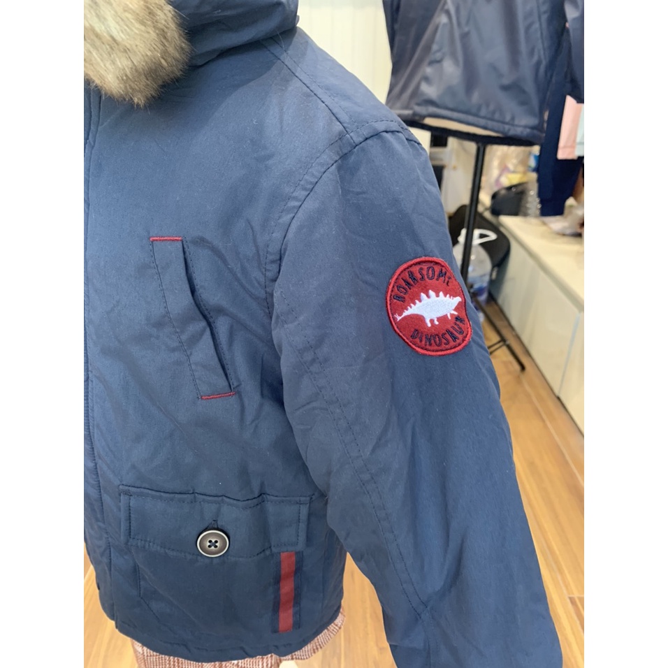 Áo Khoác Phao Cho Bé Trai, Bé Gái, Mũ Lót Lông Siêu Ấm