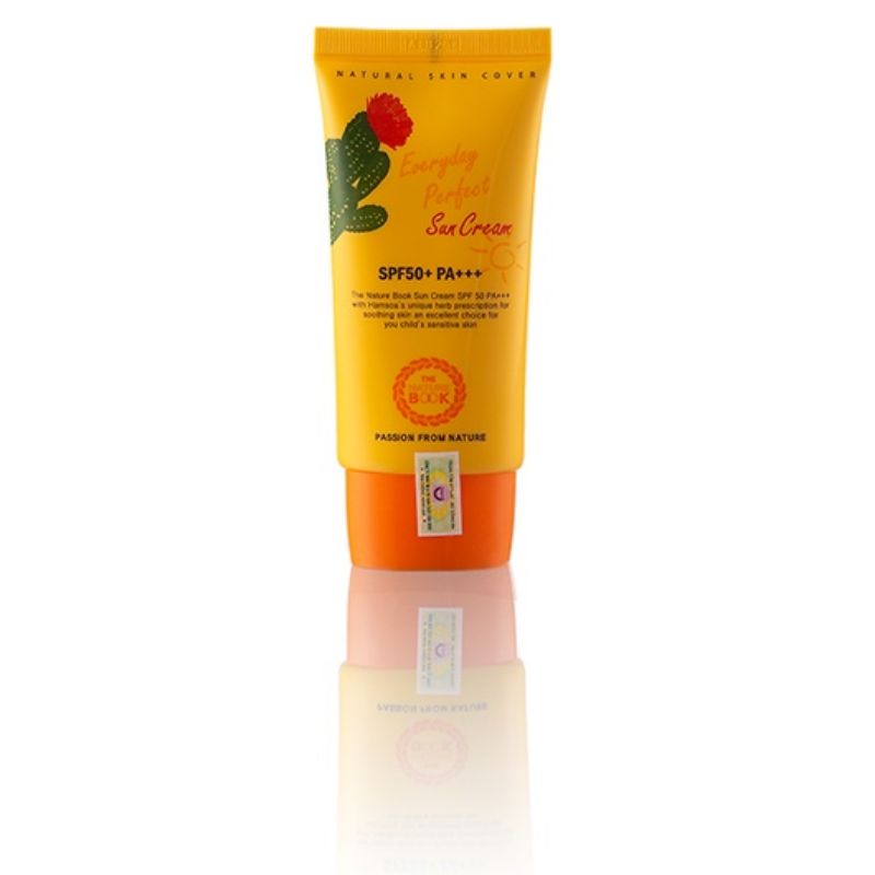 Kem chống nắng The Nature Book SPF50+PA+++, Kem chống nắng vật lý nâng tone tự nhiên giữ ẩm cho da, chính hãng Hàn Quốc